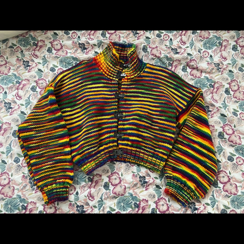 Betsey Johnson Punk Label Vintage Sweater with Metal Toggles